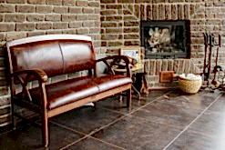 Old Brick Marron Şömine Uygulama